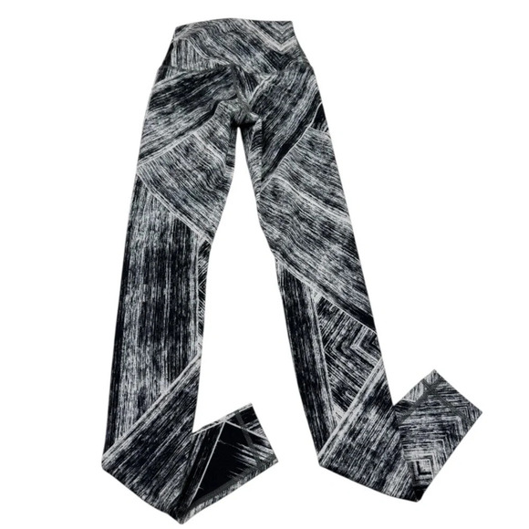 Lululemon Wunder Under Pant Full-On Luon Roll Down Heat Wave White Black - Picture 2 of 9